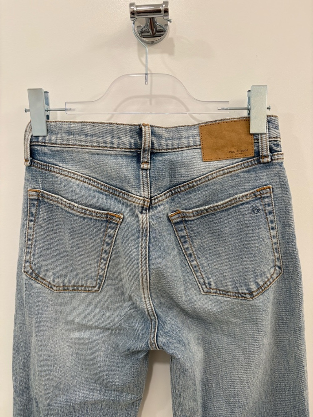 Rag and Bone Harlow Mid Rise Straight Distressed Jeans Size 24 - Picture 9 of 13